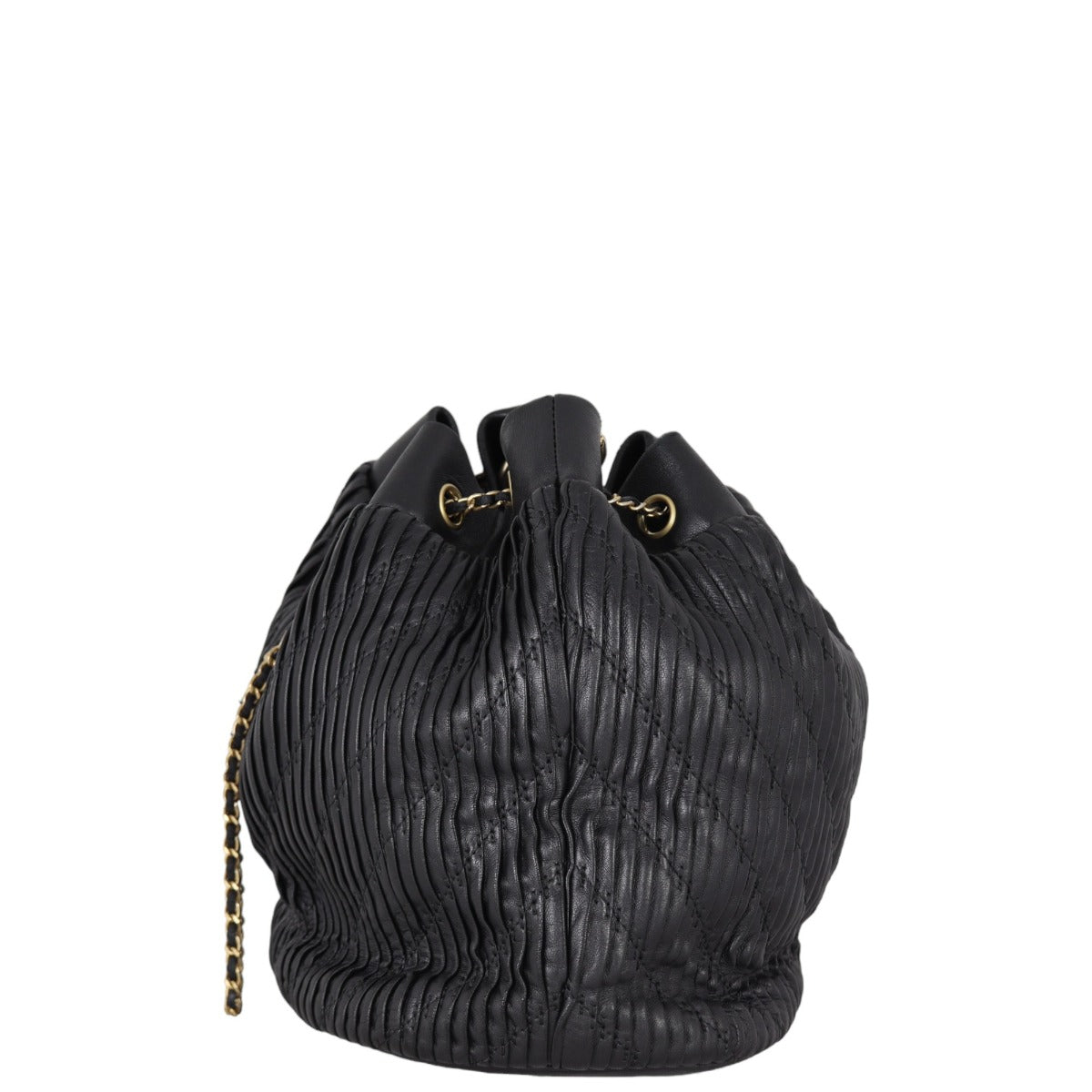 Chanel Coco Pleats Bucket Bag Medium