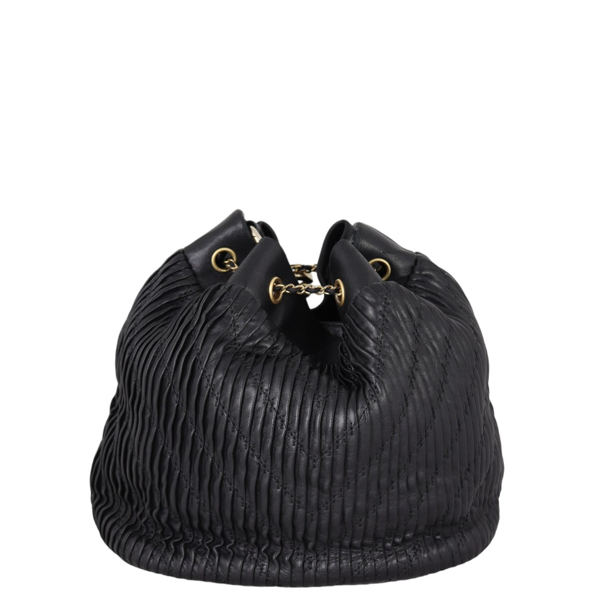 Chanel Coco Pleats Bucket Bag Medium