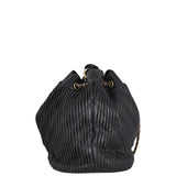 Chanel Coco Pleats Bucket Bag Medium