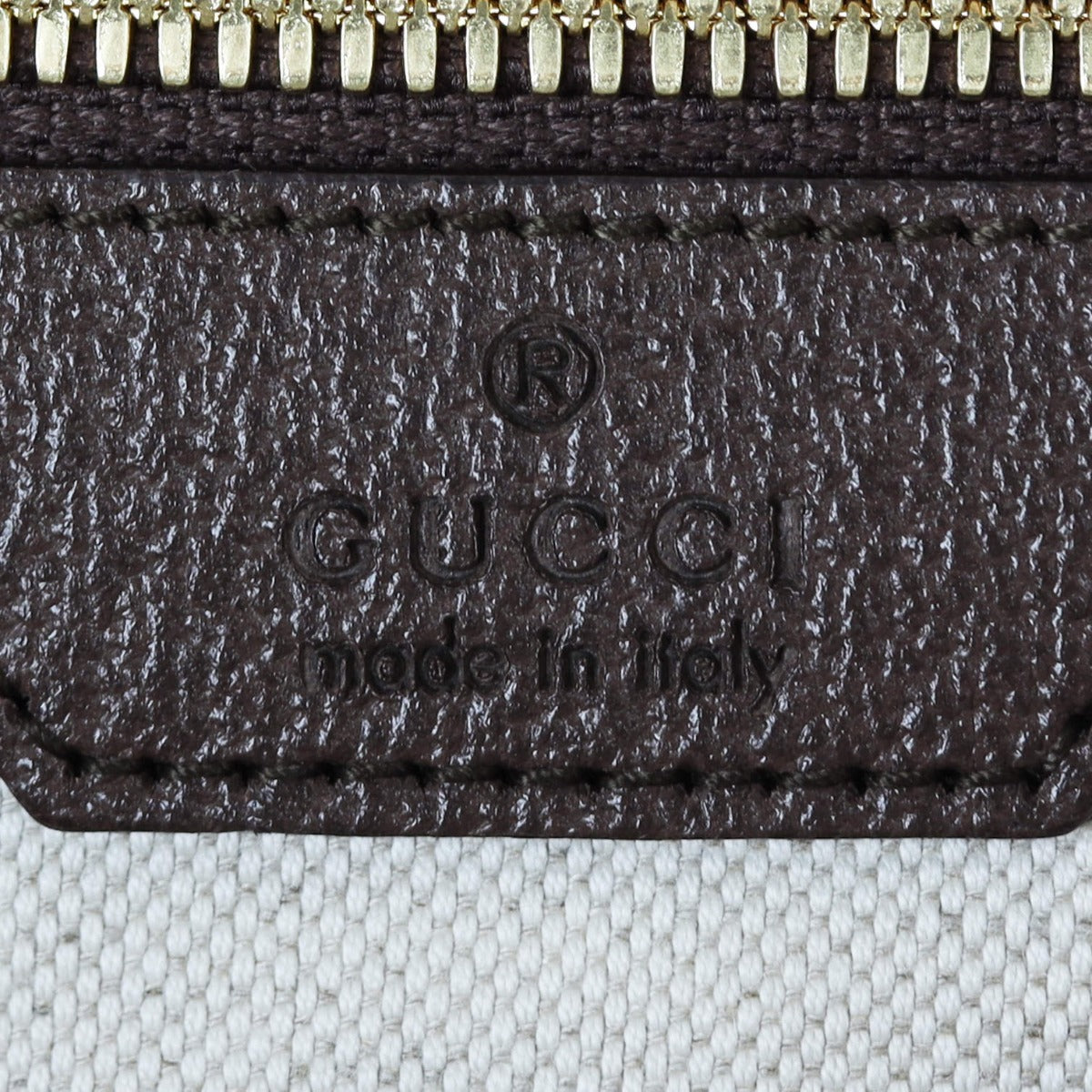 Gucci Jumbo GG Canvas Web Tote Interior Stamp