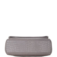 Saint Laurent West Hollywood Croc-Embossed Medium