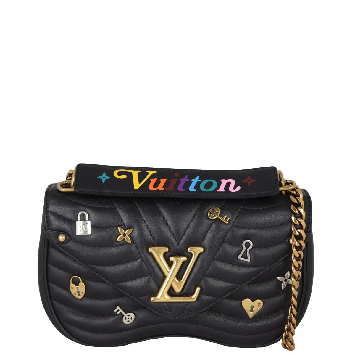 Louis Vuitton New Wave MM Chain Bag Love Lock
