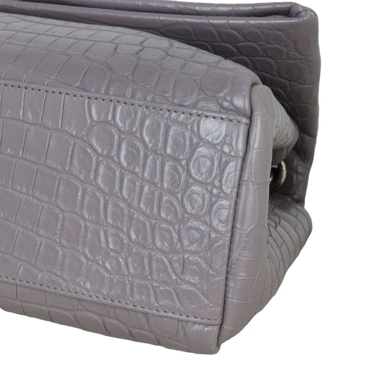 Saint Laurent West Hollywood Croc-Embossed Medium