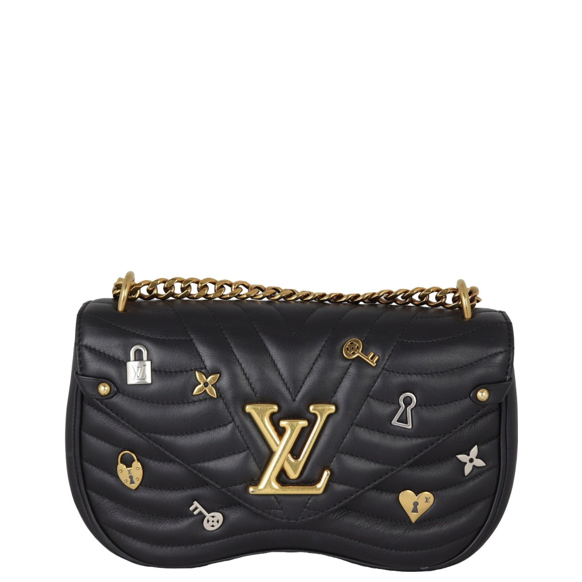 Louis Vuitton New Wave MM Chain Bag Love Lock