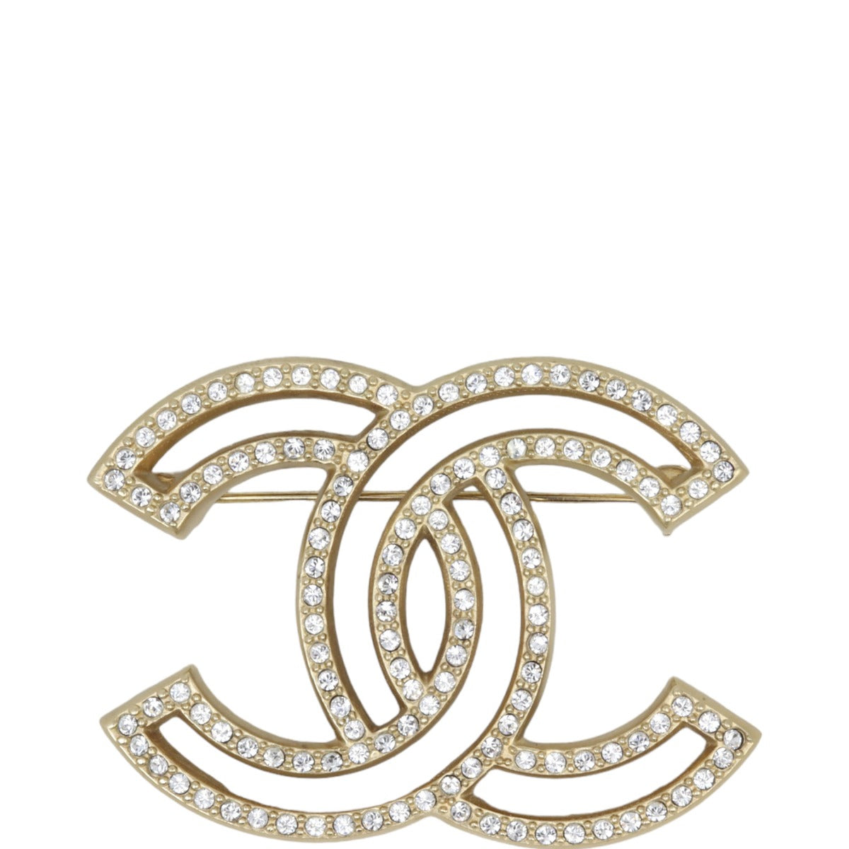 Chanel CC Crystal Brooch | GHW
