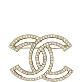 Chanel CC Crystal Brooch | GHW