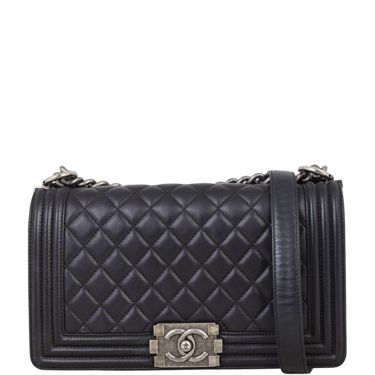 Chanel Boy Old Medium | Black 23 Series