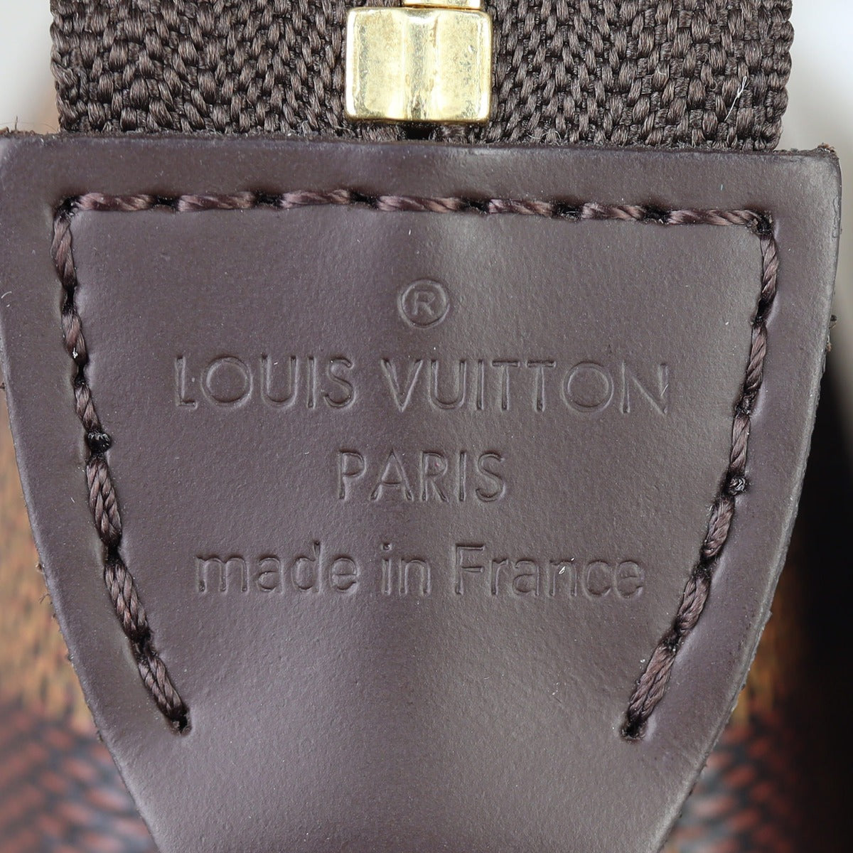 Louis Vuitton Mini Pochette Accessoires Damier Ebene Interior Stamp