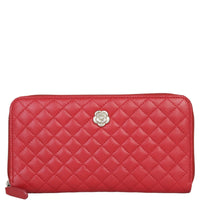 Chanel Camellia Zip Around Wallet | Red
