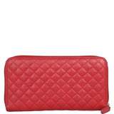 Chanel Camellia Zip Around Wallet | Red