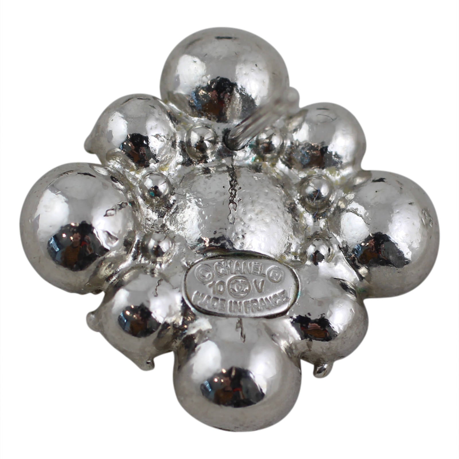 Chanel Swarovski Cluster Diamante Earrings Detail