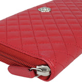 Chanel Camellia Zip Around Wallet | Red