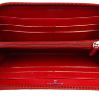 Chanel Camellia Zip Around Wallet | Red