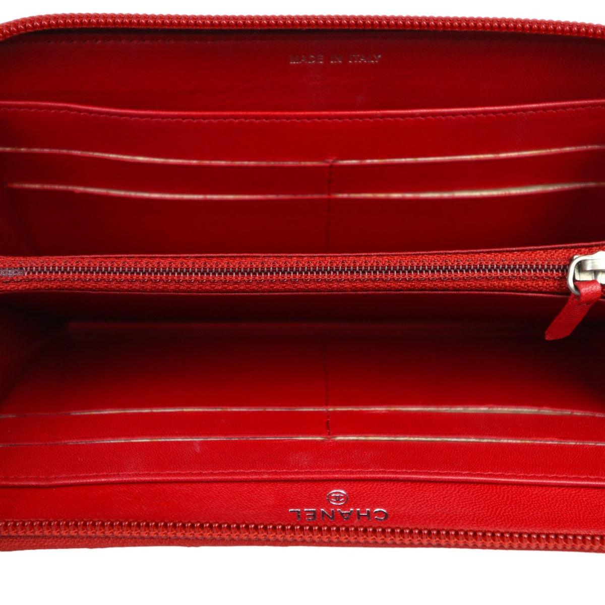 Chanel Camellia Zip Around Wallet | Red