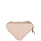 Prada Triangle Saffiano Shearling Mini Bag
