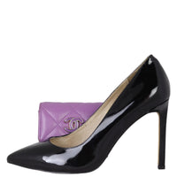 Chanel CC Card Holder on Chain | Purple