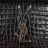 Saint Laurent Uptown Croc-Embossed Hardware