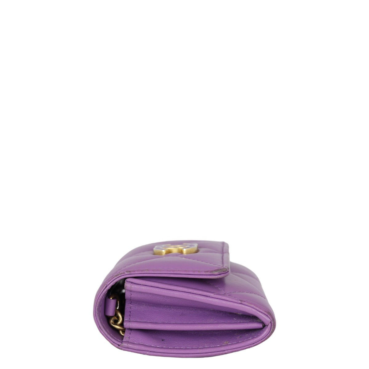 Chanel CC Card Holder on Chain | Purple