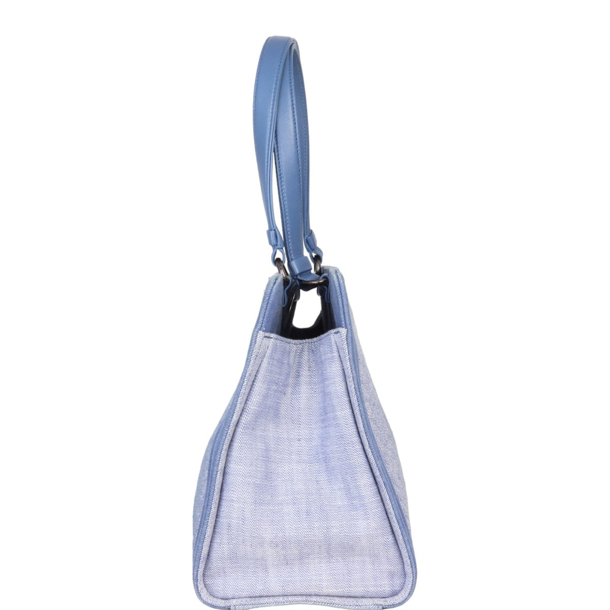 Chanel Boy Shopping Tote Chevron Denim