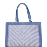 Chanel Boy Shopping Tote Chevron Denim