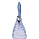 Chanel Boy Shopping Tote Chevron Denim