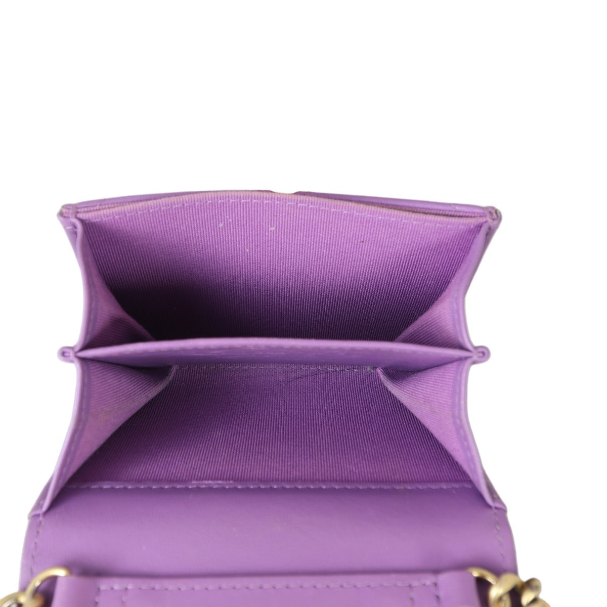 Chanel CC Card Holder on Chain | Purple