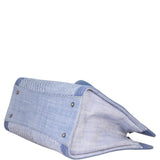 Chanel Boy Shopping Tote Chevron Denim