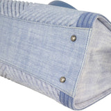 Chanel Boy Shopping Tote Chevron Denim