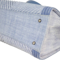 Chanel Boy Shopping Tote Chevron Denim