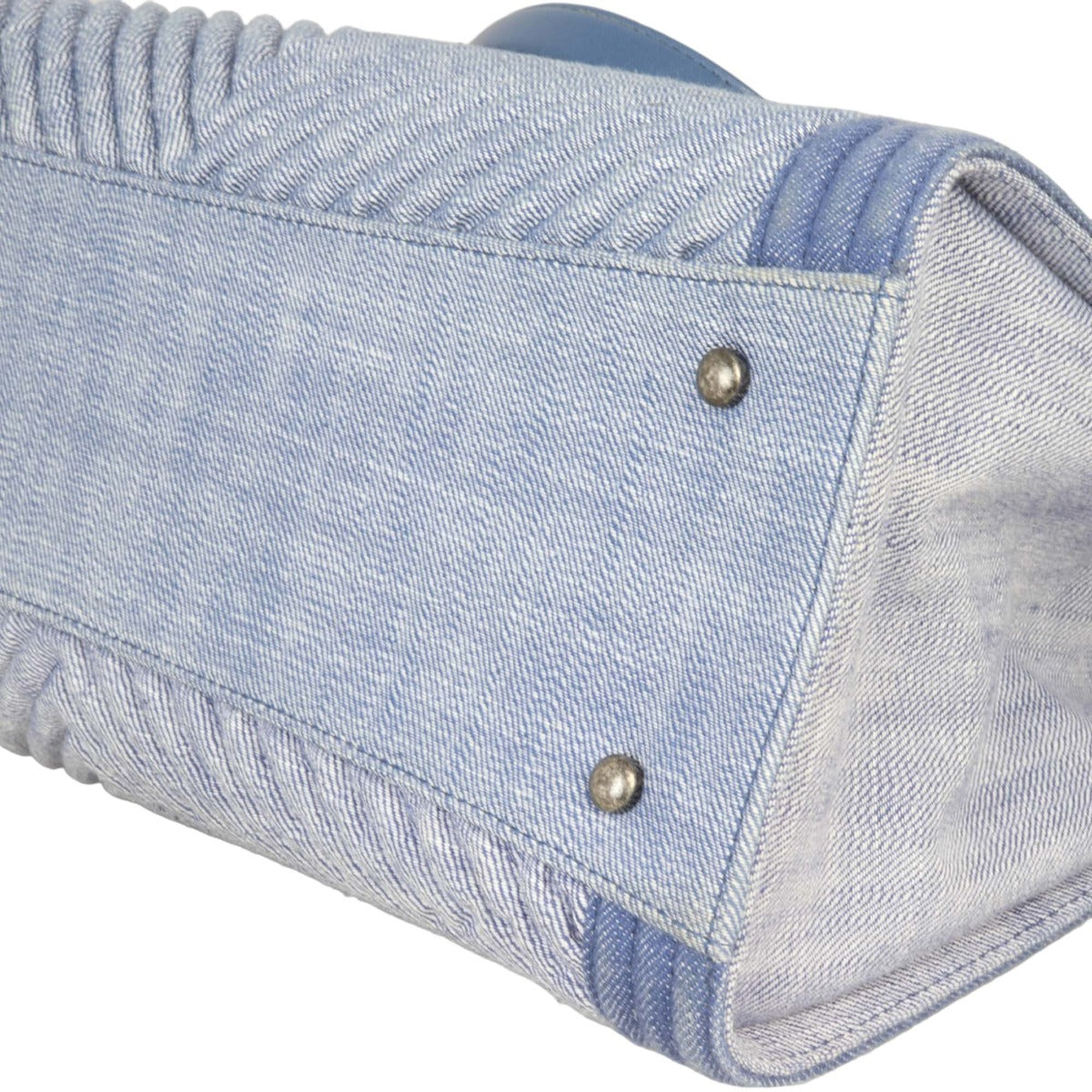 Chanel Boy Shopping Tote Chevron Denim