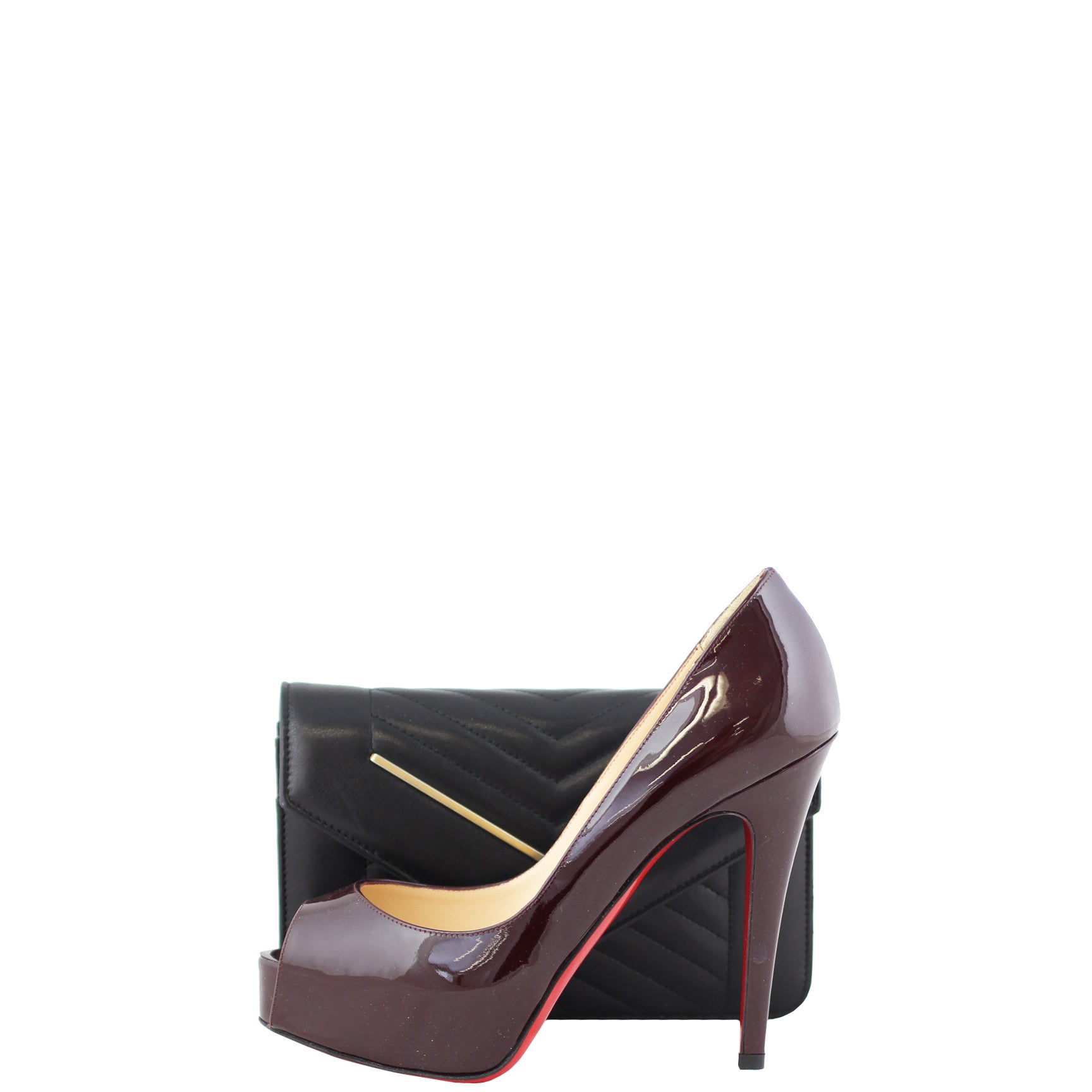 Chanel CC Envelope Wallet on Chain Shoe