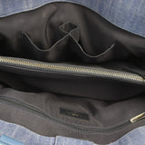 Chanel Boy Shopping Tote Chevron Denim