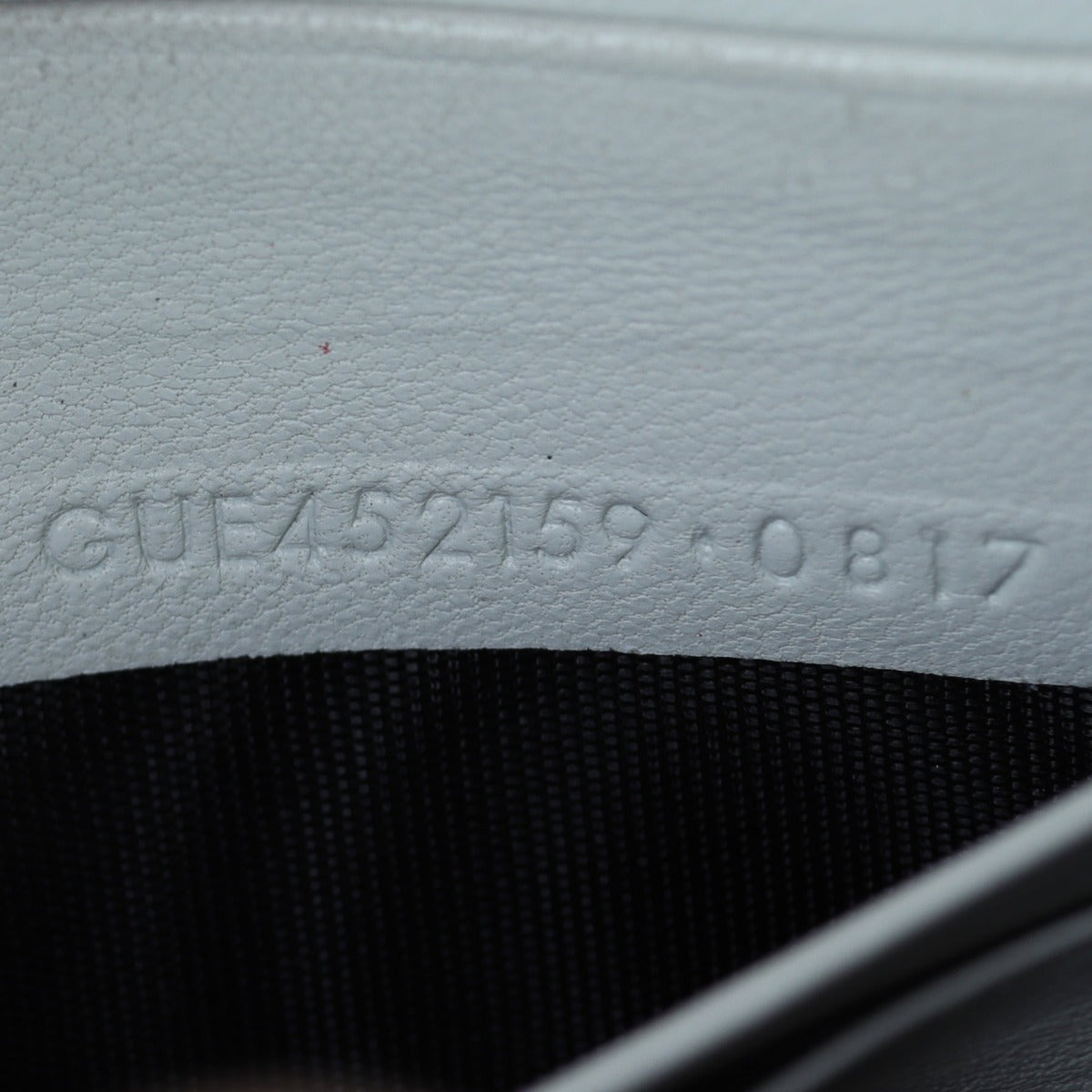 Saint Laurent Kate Tassel Chain Wallet Croc-Embossed Date Code