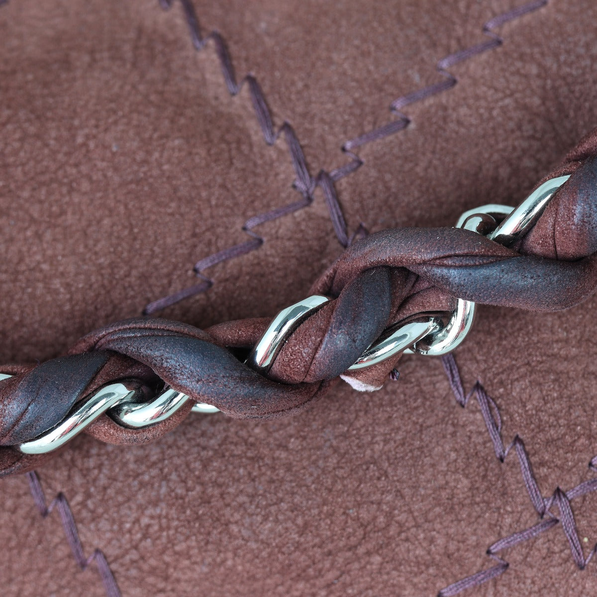 Chanel Ultimate Stitch Suede Flap Bag wear