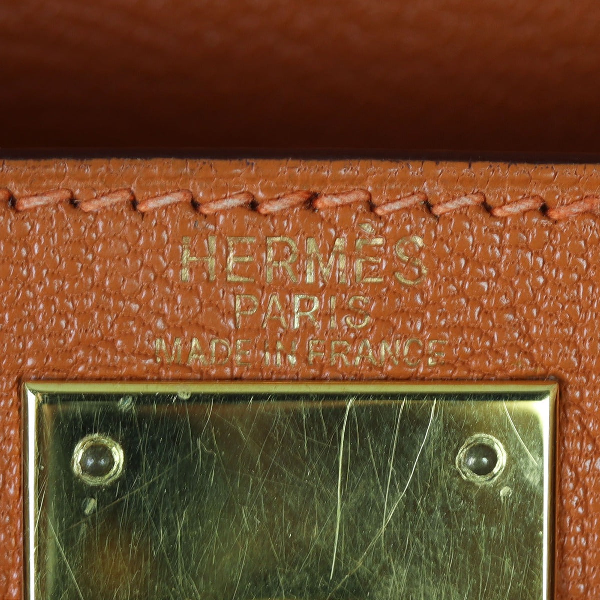Hermes Kelly 28 Retourne Chevre de Coromandel Interior Stamp