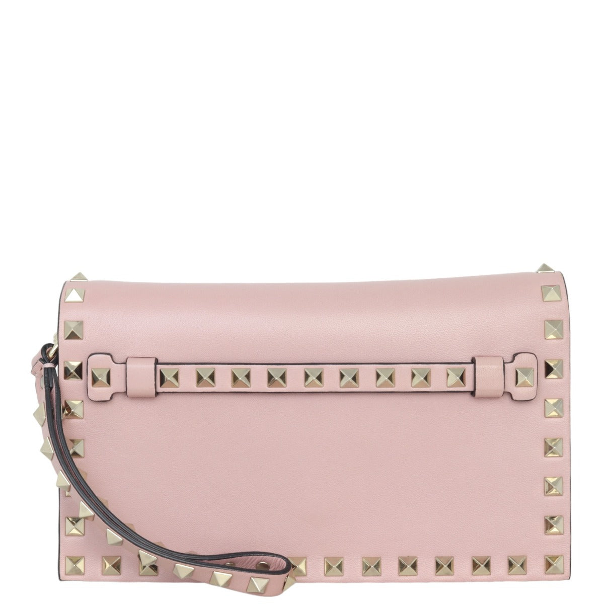 Valentino Rockstud Wristlet Flap Clutch