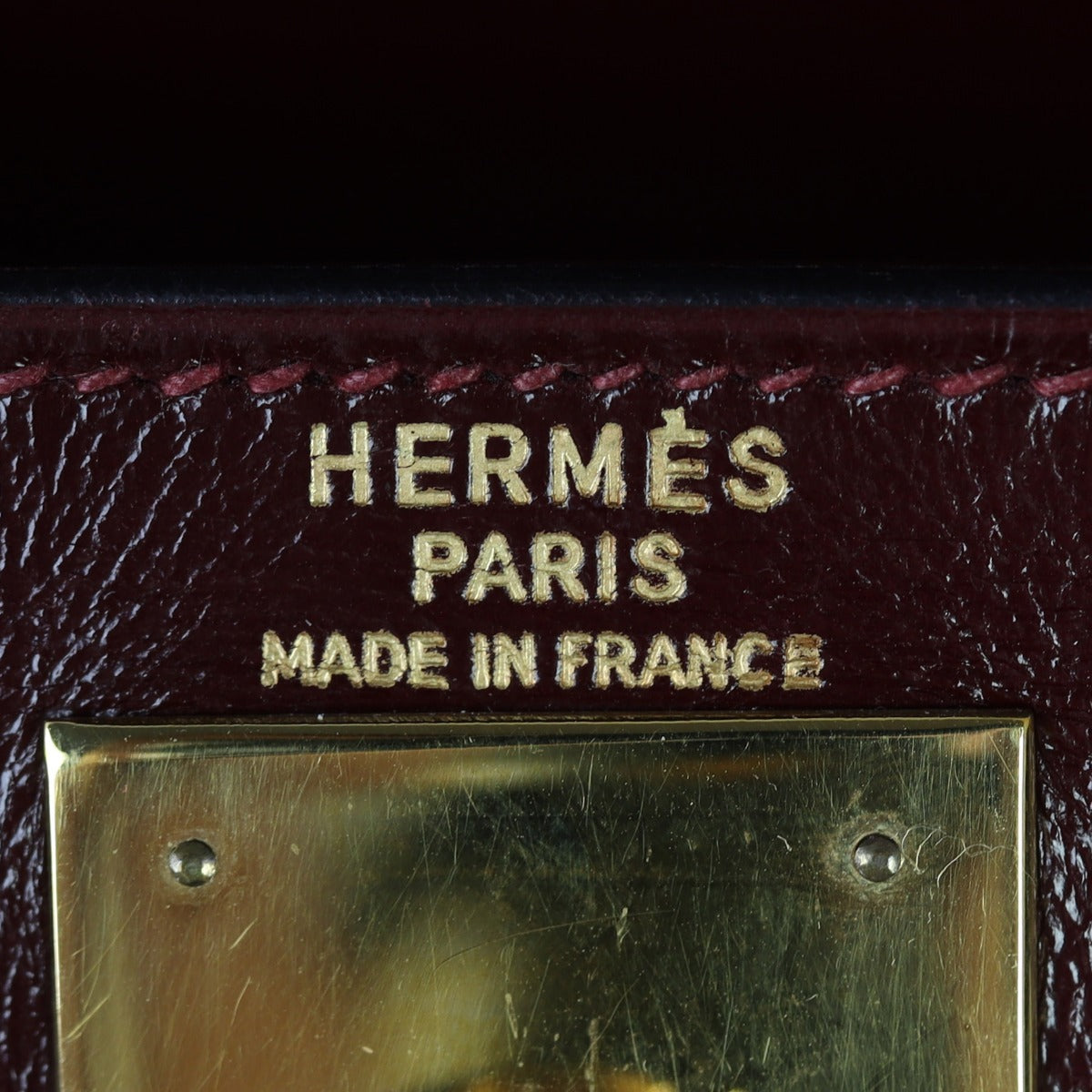 Hermes Kelly 28 Retourne Box Interior Stamp