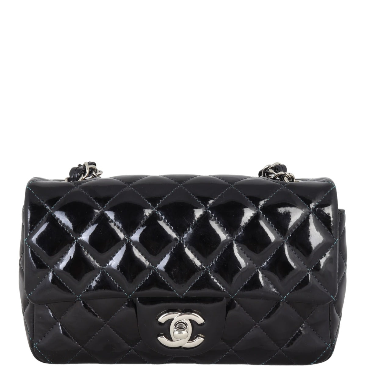 Chanel Classic Flap Mini Rectangular Bag Patent | Black