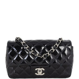 Chanel Classic Flap Mini Rectangular Bag Patent | Black