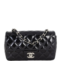 Chanel Classic Flap Mini Rectangular Bag Patent | Black