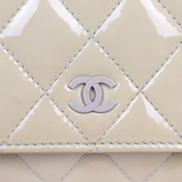 Chanel Classic Wallet on Chain Patent | Grey Green