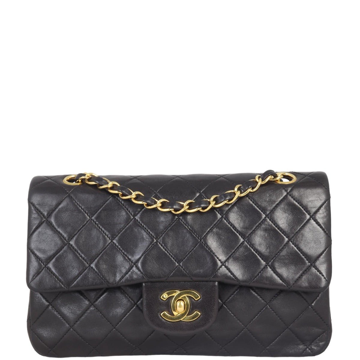 Chanel Classic Double Flap Small | Black Lambskin Leather