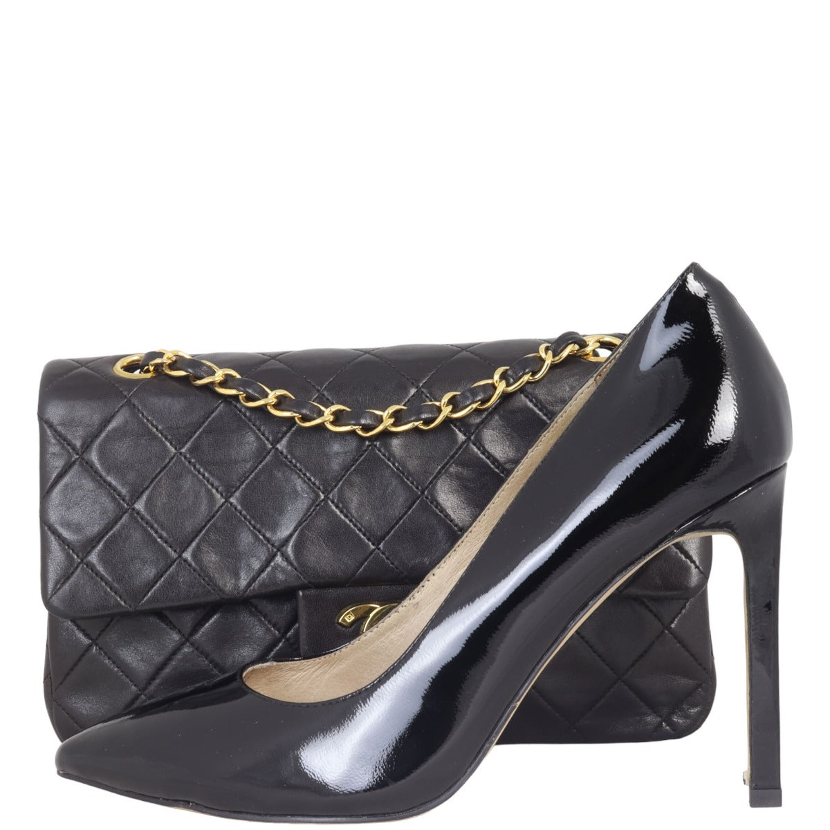 Chanel Classic Double Flap Small | Black Lambskin Leather