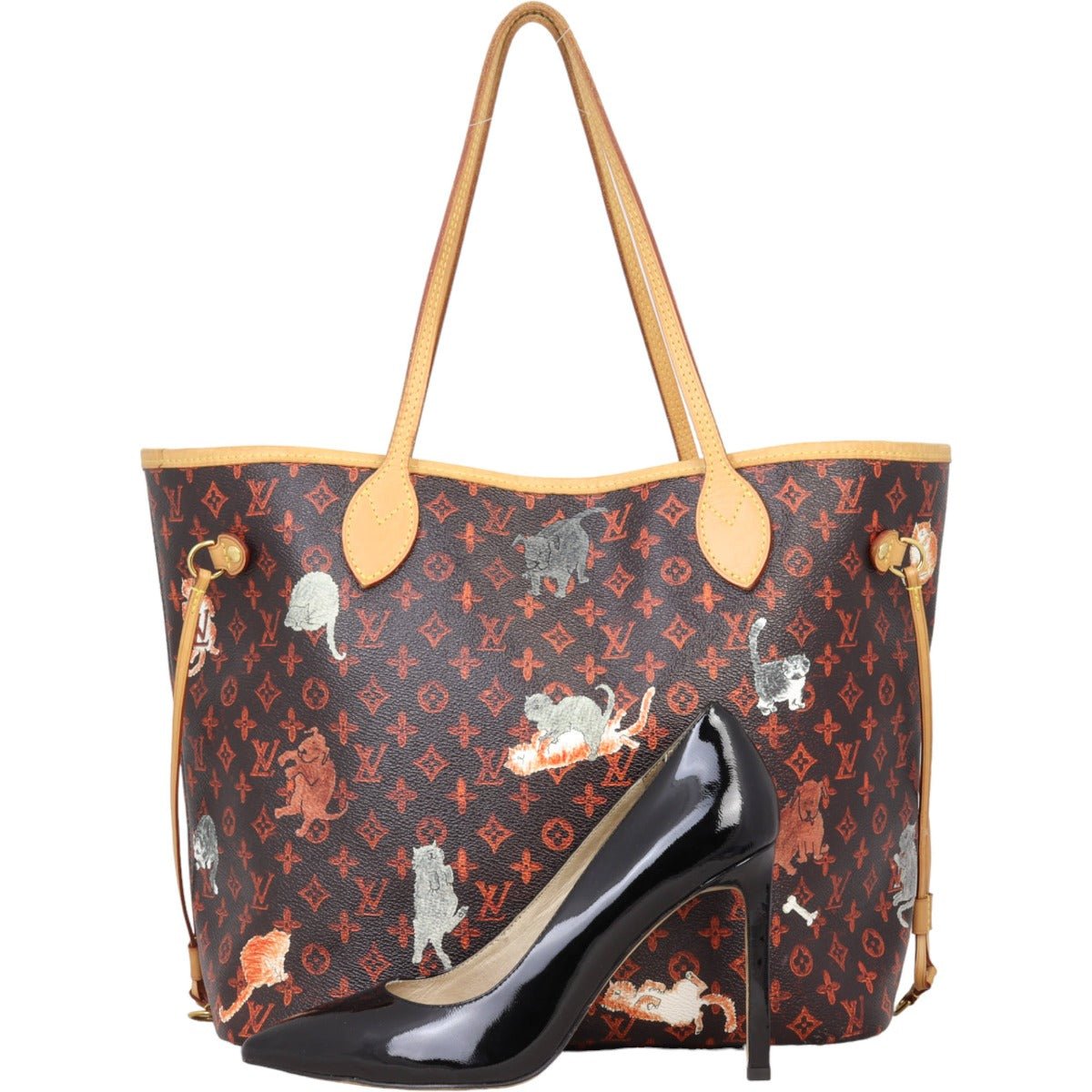 Louis Vuitton x Grace Coddington Neverfull MM Catogram