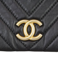 Chanel Chevron Fold Over Clutch Hardware