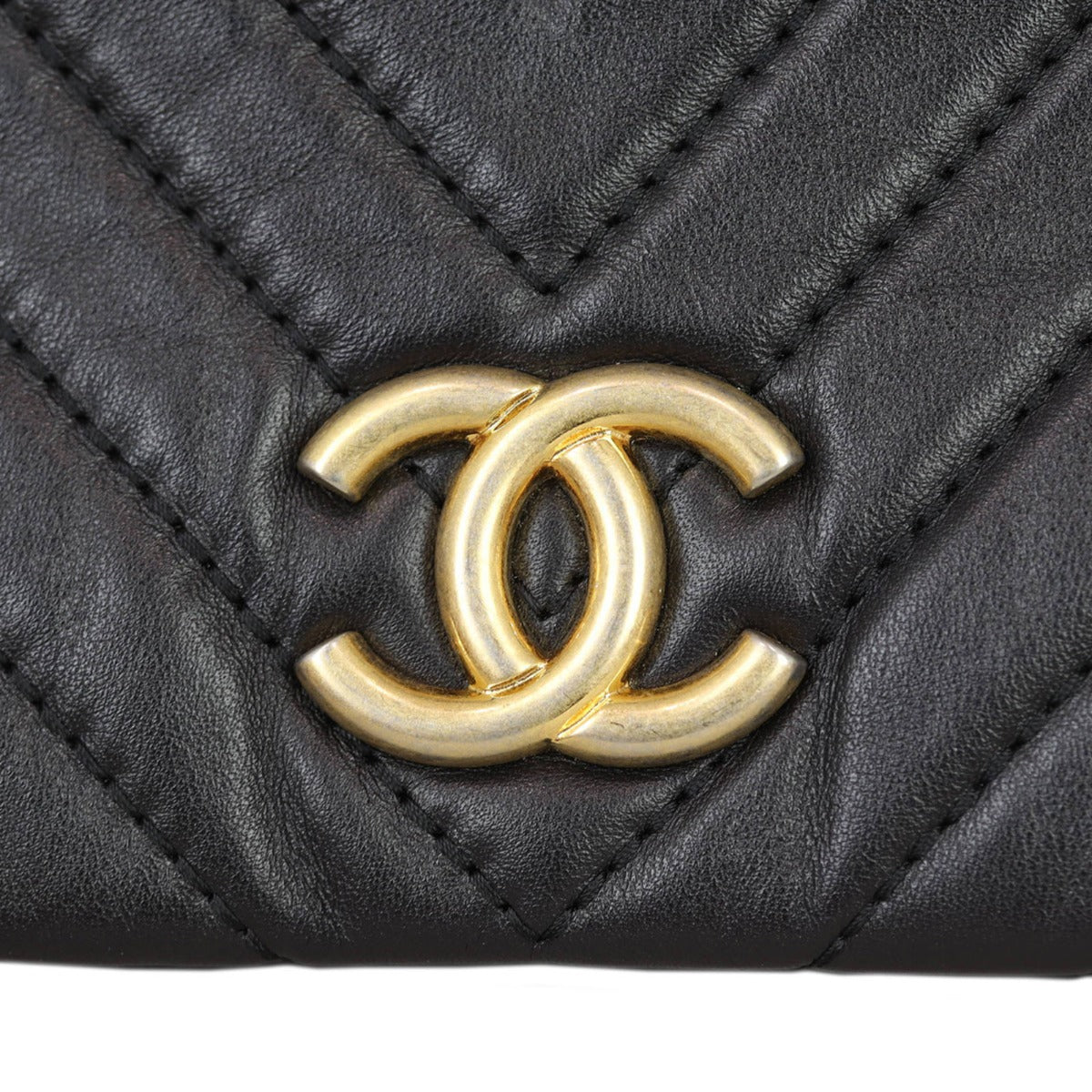 Chanel Chevron Fold Over Clutch Hardware