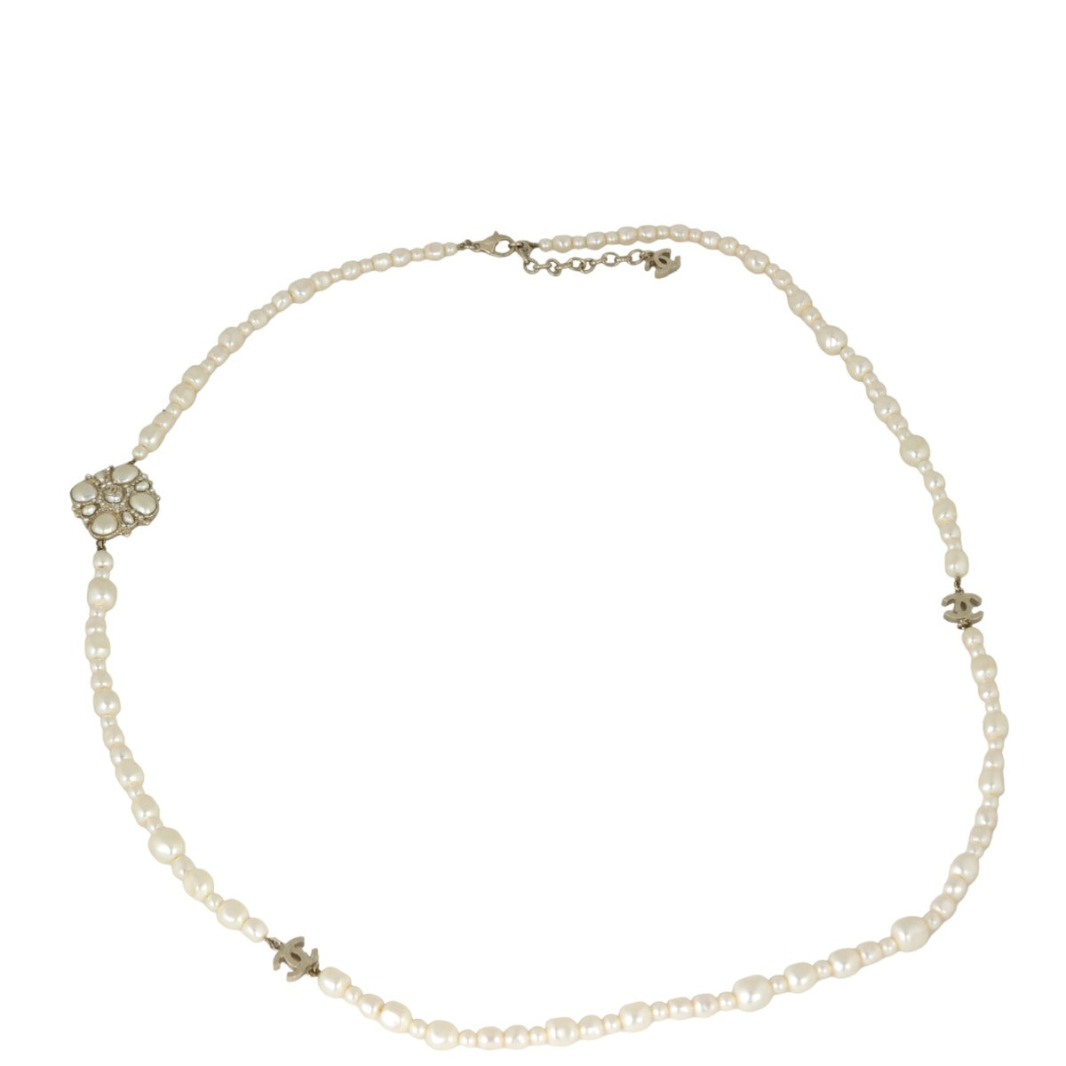 Chanel CC Pearl Long Necklace | Gold