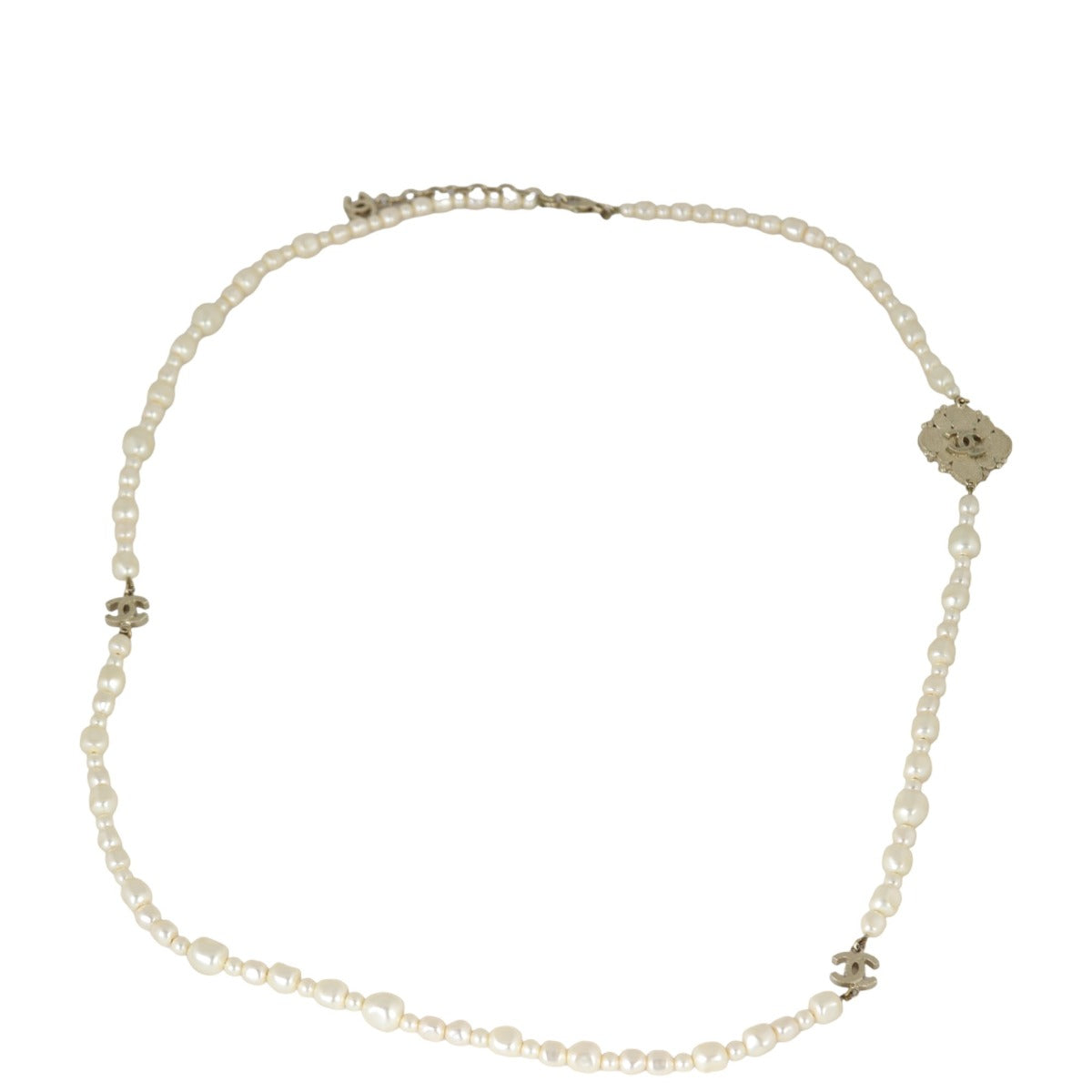 Chanel CC Pearl Long Necklace | Gold