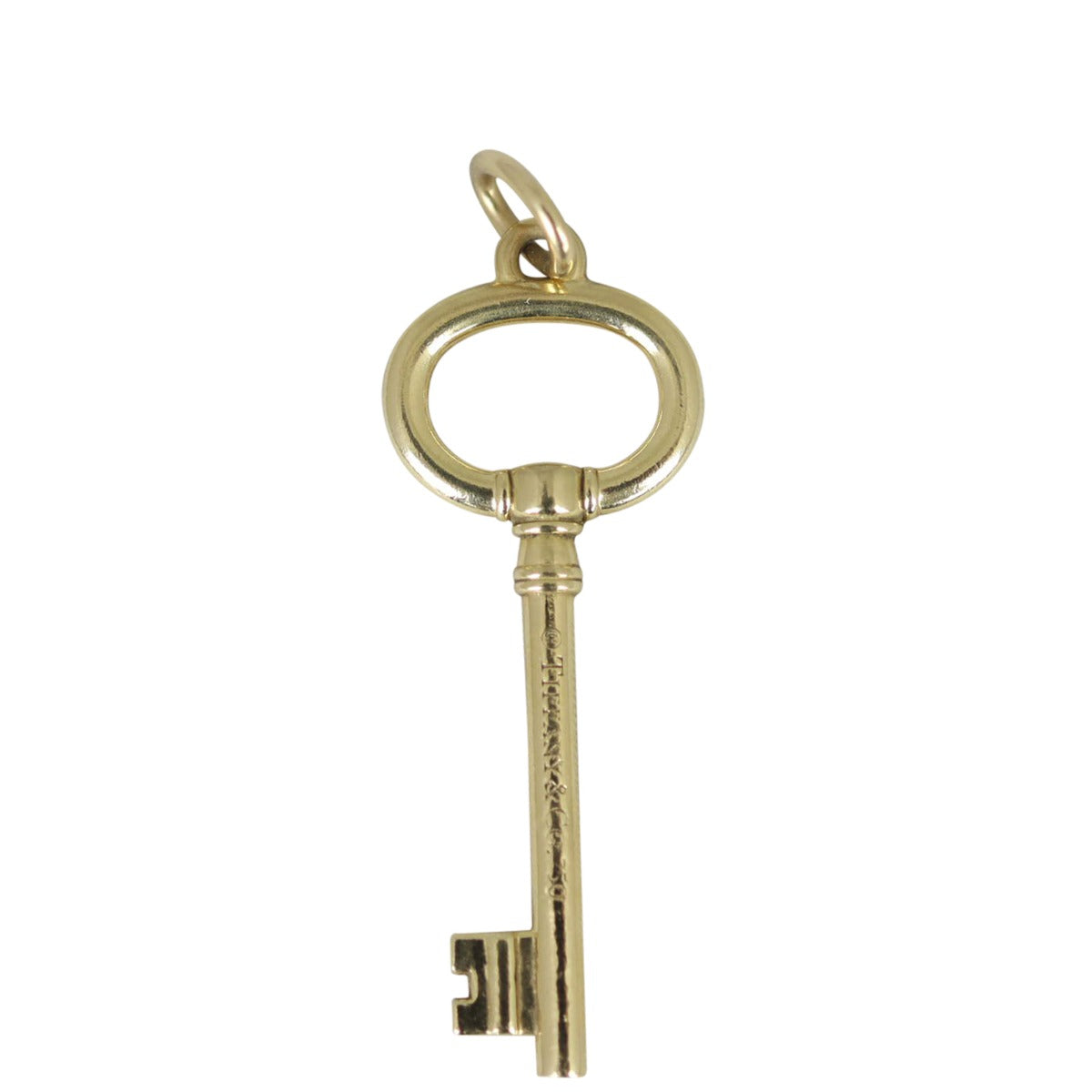 Tiffany & Co 18k Gold Key Pendant Back
