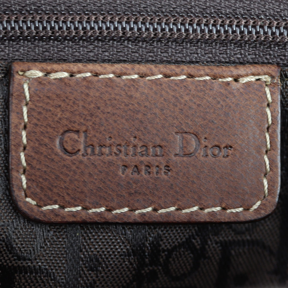 Dior Vintage Baudrier Saddle Bag Interior Stamp